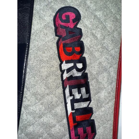 Chanel Gabrielle Felt & Leather Clutch in Grey/Red/Black - Picture 4 of 8